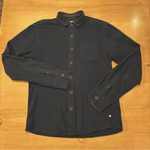 Descendant of Thieves by Dries Ladro Men’s Stretch button down in Navy - Medium